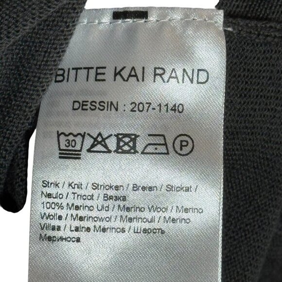 Bitte Kai Rand Merino Wool Sweater Women’s Size Small Dark Gray Lightweight Knit - Picture 8 of 11